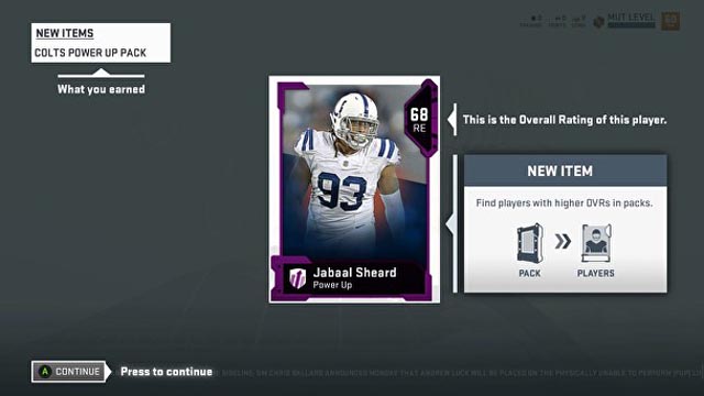 Madden 19 MUT Player Upgrade